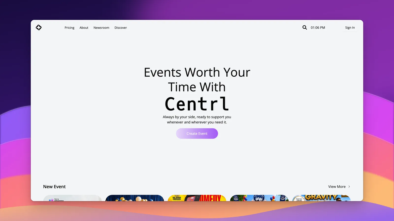 Centrl screenshot