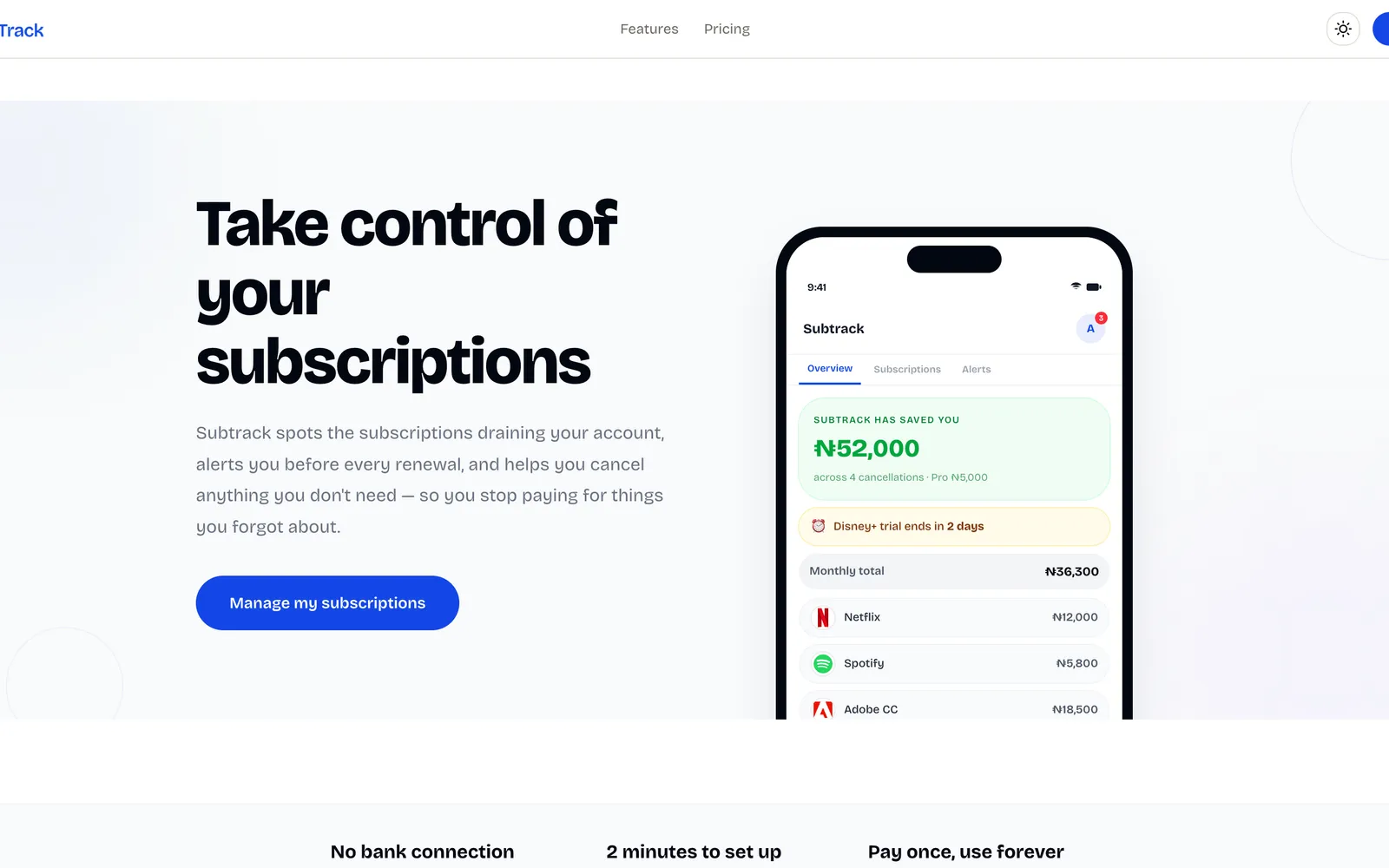 Subtrack screenshot